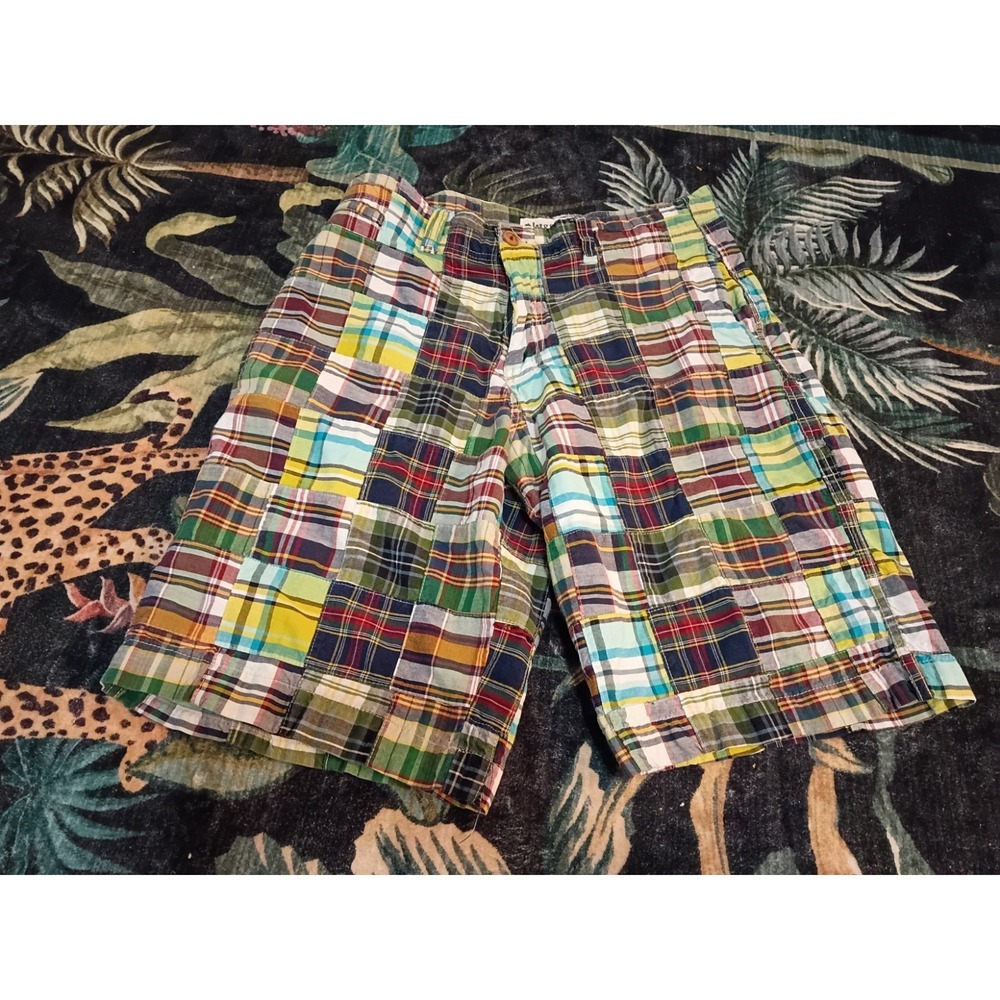 Vintage Y2K Patchwork Shorts Mens Size 36 Colorful